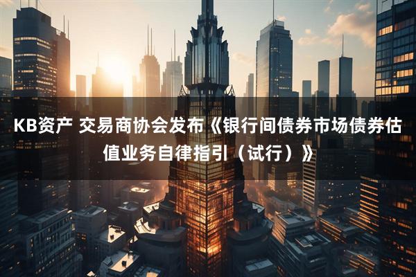 KB资产 交易商协会发布《银行间债券市场债券估值业务自律指引（试行）》