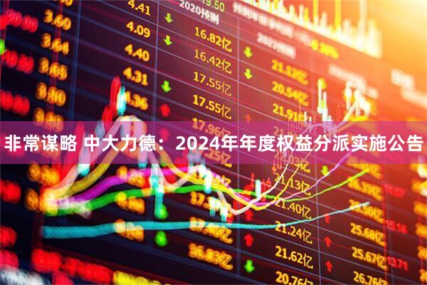 非常谋略 中大力德：2024年年度权益分派实施公告