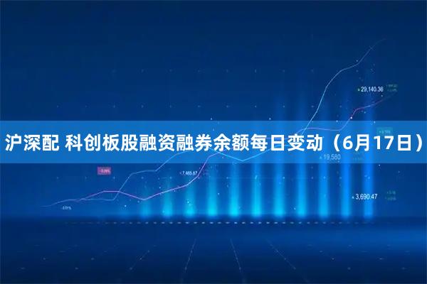 沪深配 科创板股融资融券余额每日变动（6月17日）